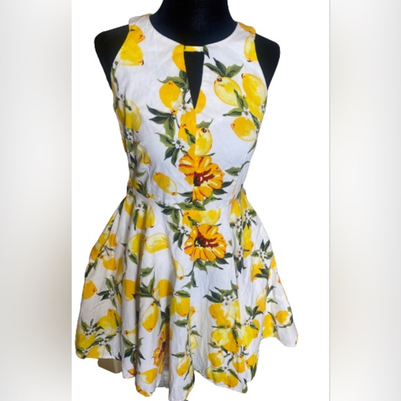 Quiz brand lemon 🍋 printed summer dress - Picture 1 of 5